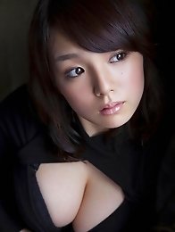 Busty asian Ai Shinozaki posing her sexy big breasts
