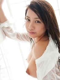 Mei Matsumoto spoils big bum, big jugs and cunt with shower